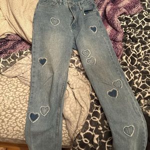 Woman’s Heart Design Jeans